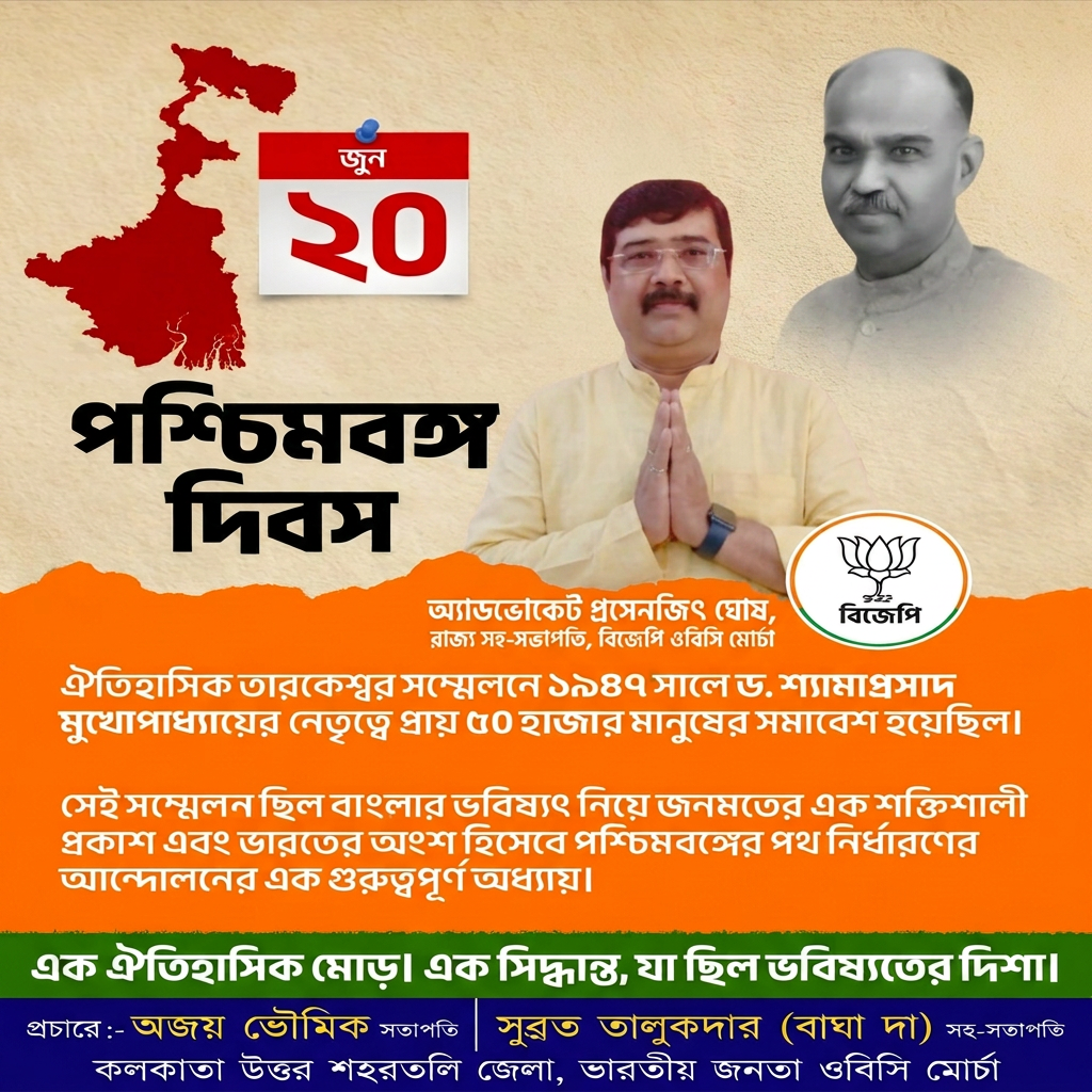 AI Design for The fixed image should be half of the shamaprasad mukharjee