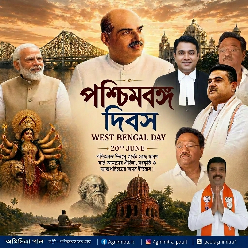 AI Design for ADD " অ্যাডভোকেট প্রসেনজিৎ ঘোষ, রাজ্য সহ-সভাপতি, বিজেপি ওবিসি মোর্চা" behind the picture