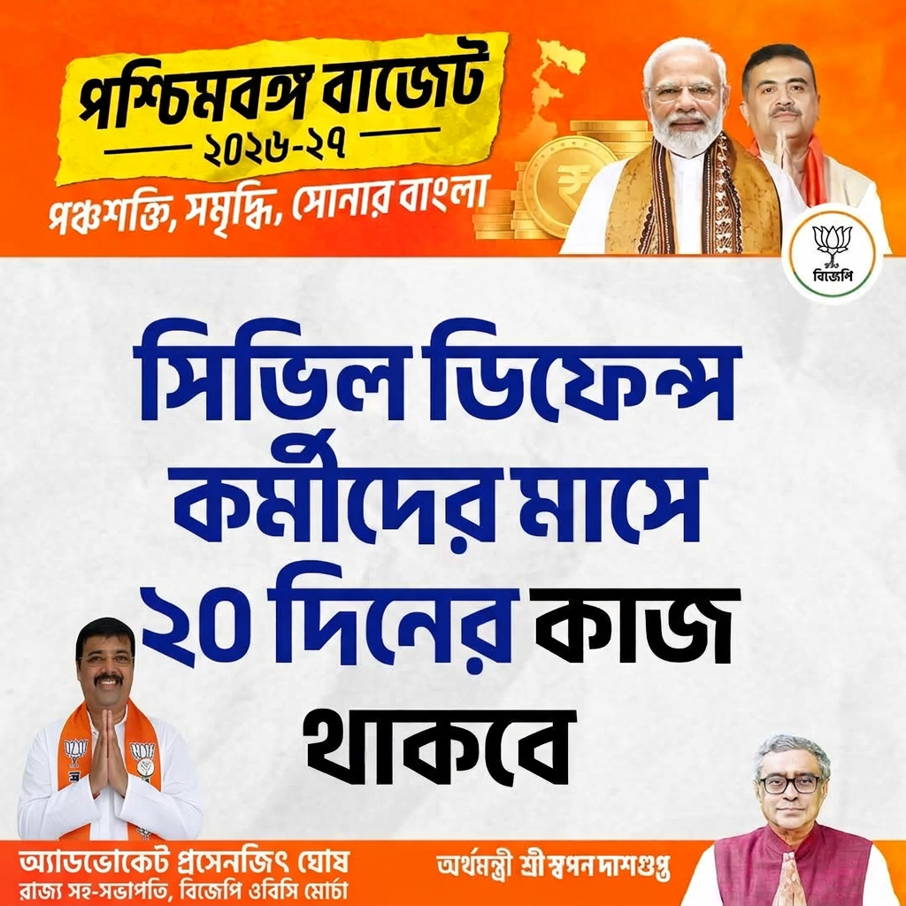 AI Design for add this small photo in the beaneth left corner and mention"অ্যাডভোকেট প্রসেনজিৎ ঘোষ, রাজ্য সহ-সভাপতি, বিজেপি ওবিসি মোর্চা" beaneth the photo
