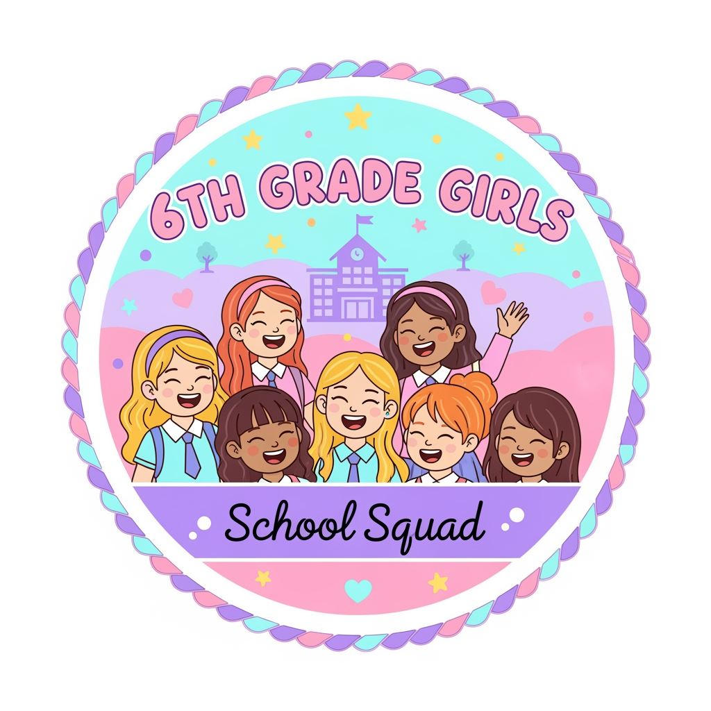 AI Design for WHATSAPP GROUP LOGO FOR 6TH STANDARD GIRLS SCHOOL