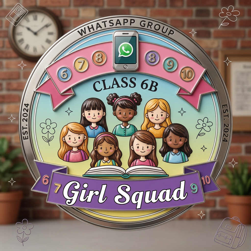 AI Design for WHATSAPP GROUP LOGO FOR 6TH STANDARD GIRLS SCHOOL