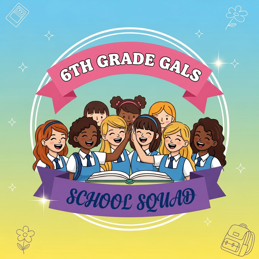 AI Design for WHATSAPP GROUP LOGO FOR 6TH STANDARD GIRLS SCHOOL