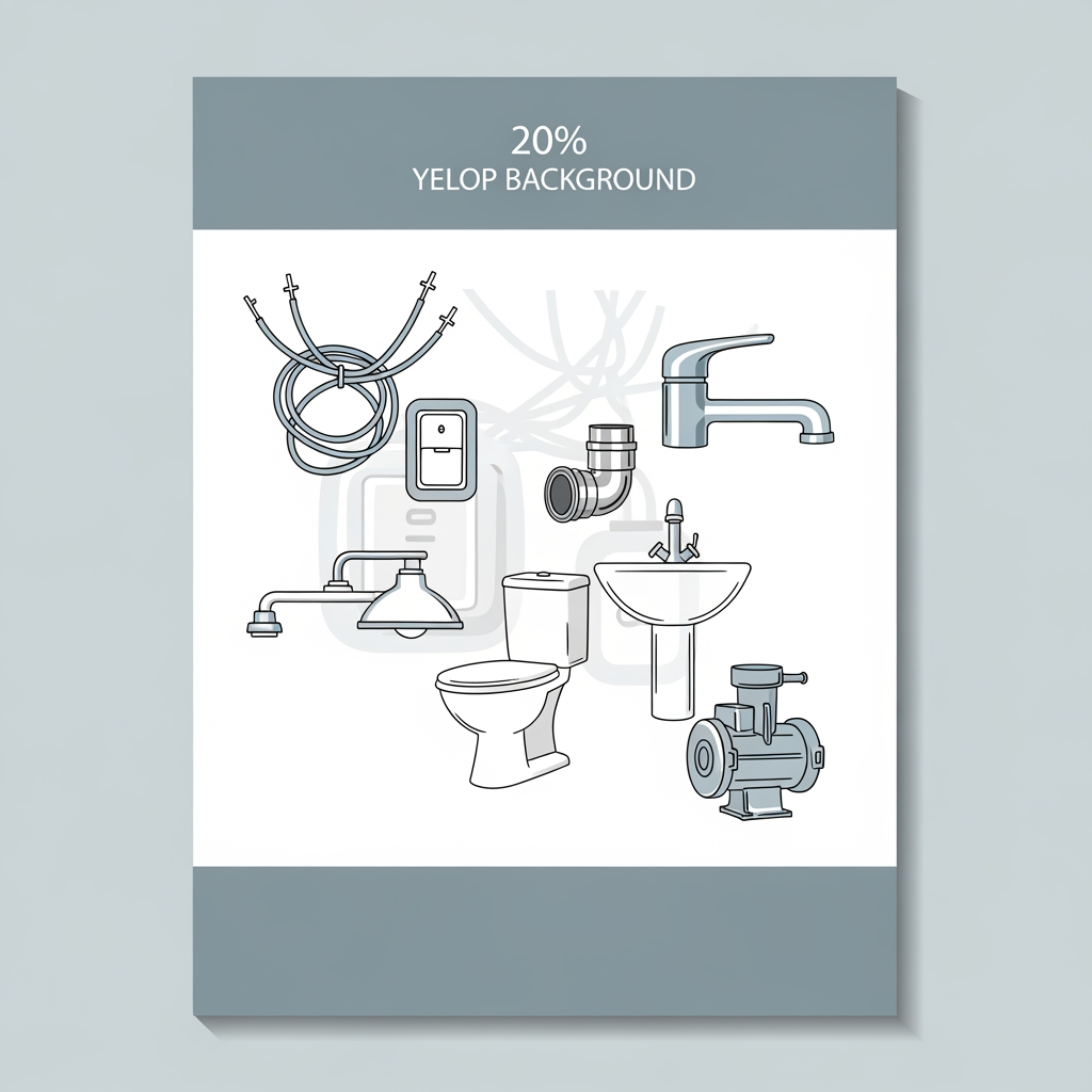 AI Design for CAN YOU CREATE A BROCHURE BACKGROUND FOR MY SHOP WHICH I SELL WIRES AND SWITCHES,PLUMPING,SANITARY,HOME LIGHTING PRODUCTS,AND PUMPSET PROVIDE SPACE FOR HEADER SECTION AND FOOTER SECTION IN A4 POTRAIT SIZE