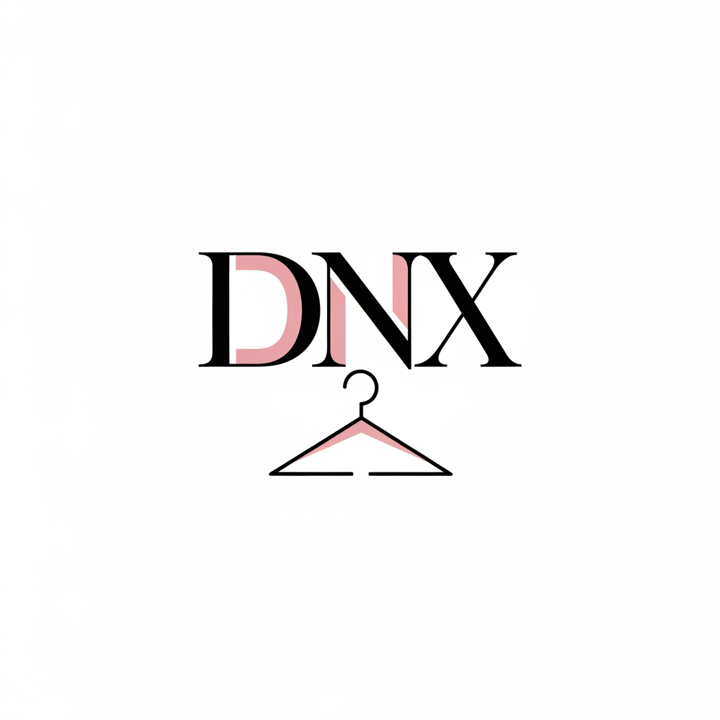 AI Design for Minimal luxury fashion logo, create elegant monogram uDesign a premium women clothing brand logo for DASANI NX, use DNX monogram, luxury editorial typography similar to fashion magazines, minimalist vector logo, elegant clean lines, subtle hanger integration, sophisticated international fashion retailer, imported women wear brand, black and gold luxury style, modern high-end boutique aesthetic, flat vector designsing letters D N X, integrate a modern clothing hanger smoothly into the typography, premium women fashion retail brand, international imported clothing boutique, clean vector logo, luxury serif typography like Vogue magazine, black white and soft pink color palette, minimalist, high-end fashion identity, professional branding, no mockup background