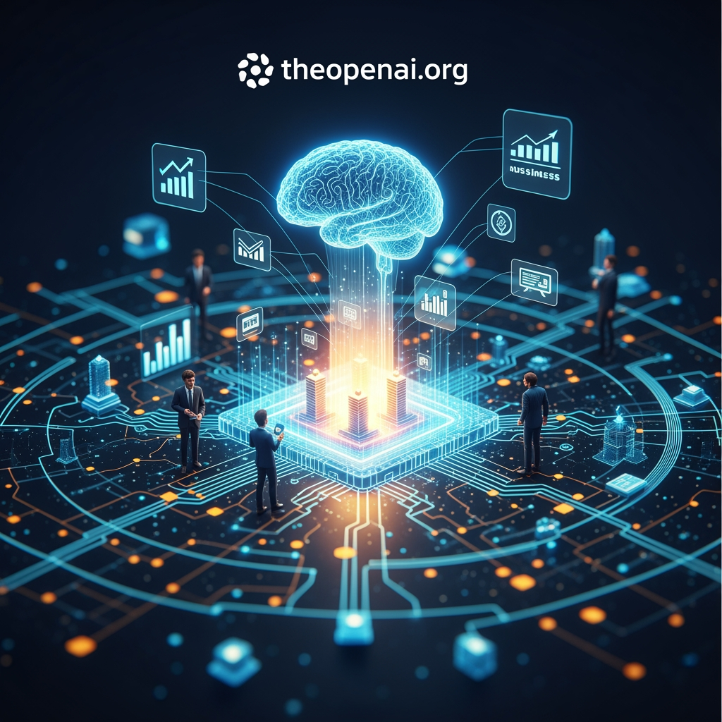 AI Design for Vision of Your Product theopenai.org is an AI-powered business growth platform that acts like a virtual business consultant for small and medium businesses. Instead of selling websites, SEO, or marketing separately, the platform first understands the business, identifies growth bottlenecks, and then recommends the right solutions while coordinating execution through your team. One-Line Vision "An AI-powered growth partner that helps any business understand what's holding them back and gives them a clear path to grow."