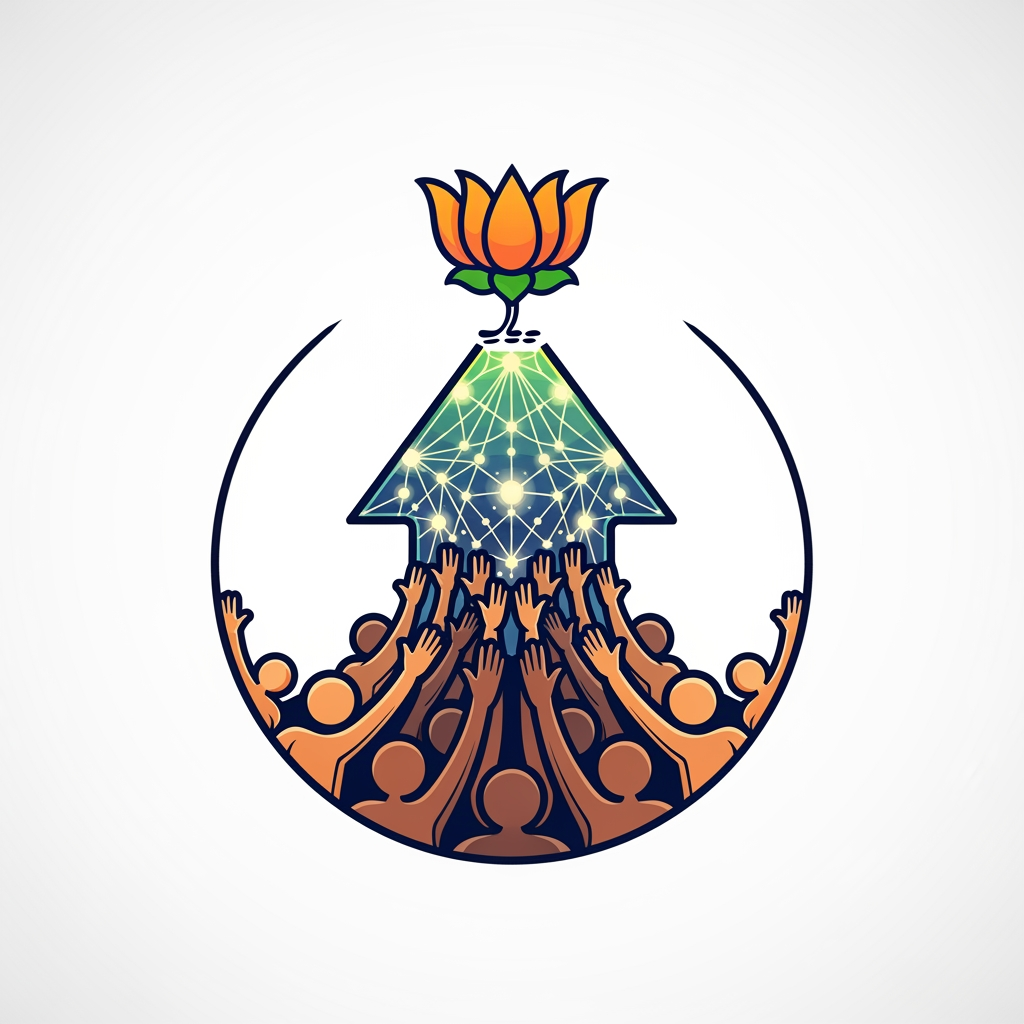 AI Design for I want to make a logo for a citizen-centric accountability dashboard or a platform where all the citizens will file complaints to the elected representatives that will reach the elected representatives by our team, and then they will cater to it in an organized and accountable way. Suggest based on that, and the logo should be just like that. Without the word zimmidari, the user can recognize it just by this logo. The logo should not specifically have the word zimmidari in it or the letter Z. It should be an out-of-the-box thing. It should be a revolution thing, and it is for India. This platform is in India, so make it for that.