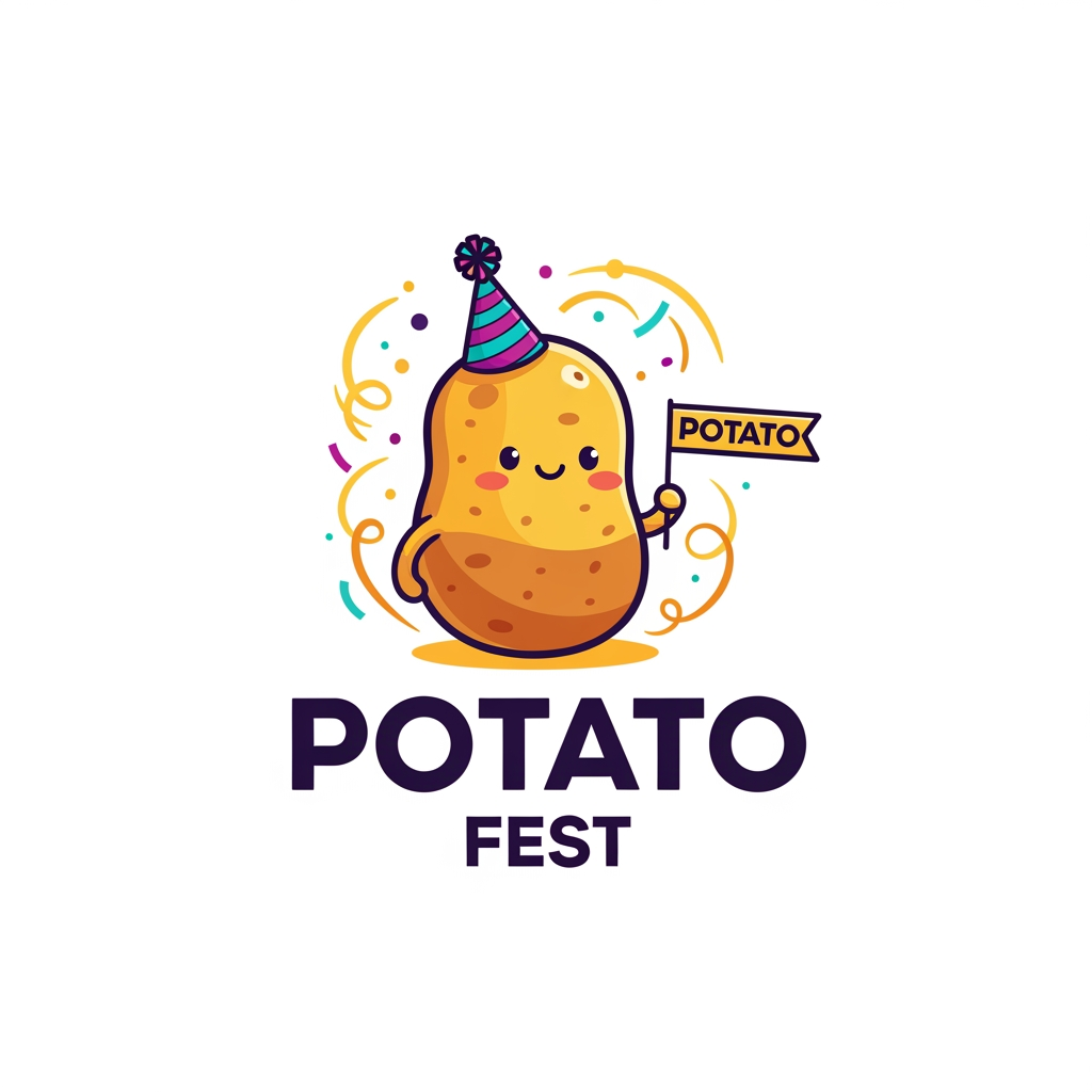 AI Design for Devo creare un logo per una "festa della patata" non deve essere troppo serio ma neppure troppo scherzoso