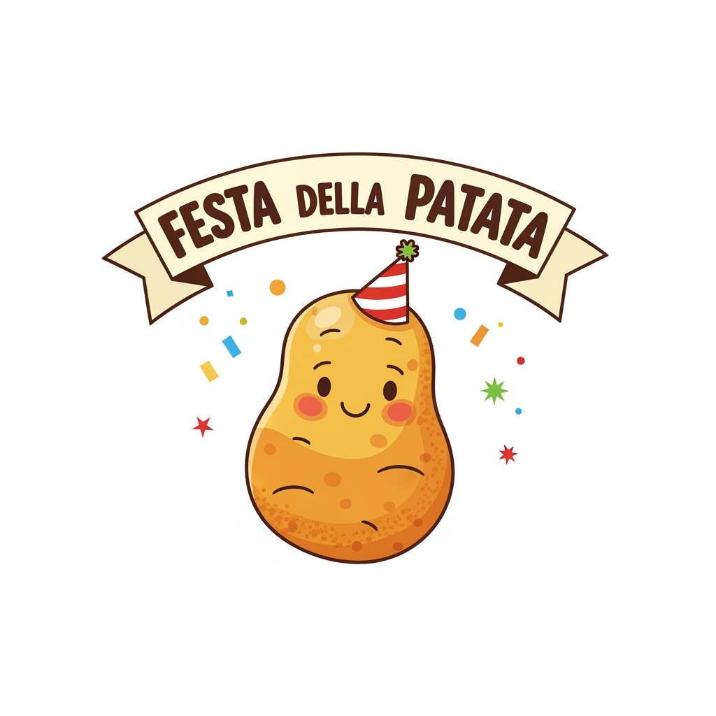 AI Design for Devo creare un logo per una "festa della patata" non deve essere troppo serio ma neppure troppo scherzoso