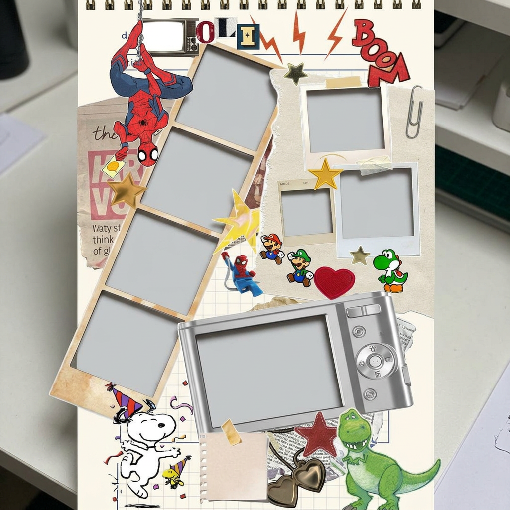 AI Design for use the exact same image, i just need you to cut all the black squares out so images can be put behind them