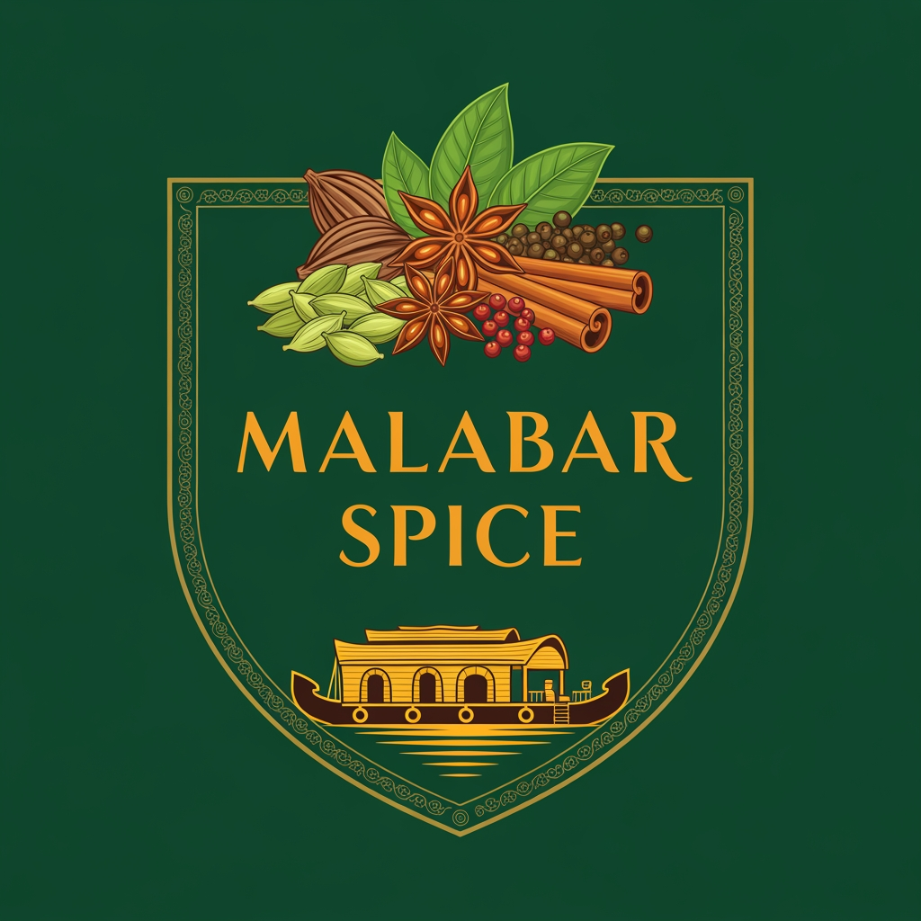 AI Design for logo for malabar spice which is a restaurant