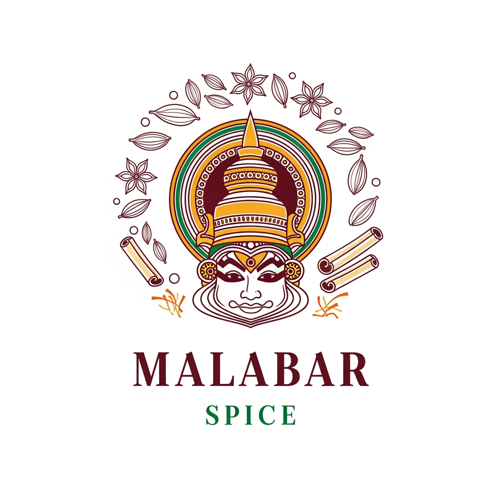 AI Design for logo for malabar spice which is a restaurant