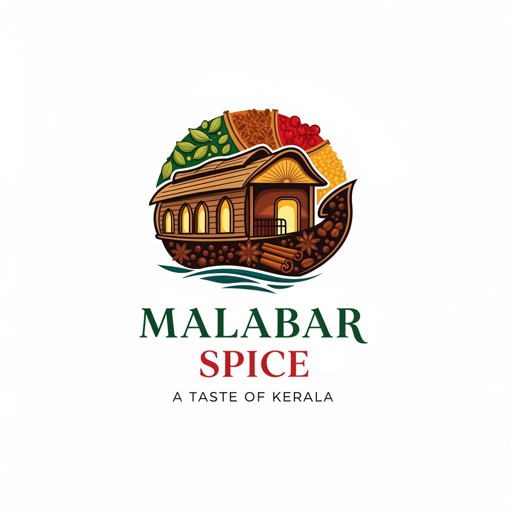 AI Design for logo for malabar spice which is a restaurant