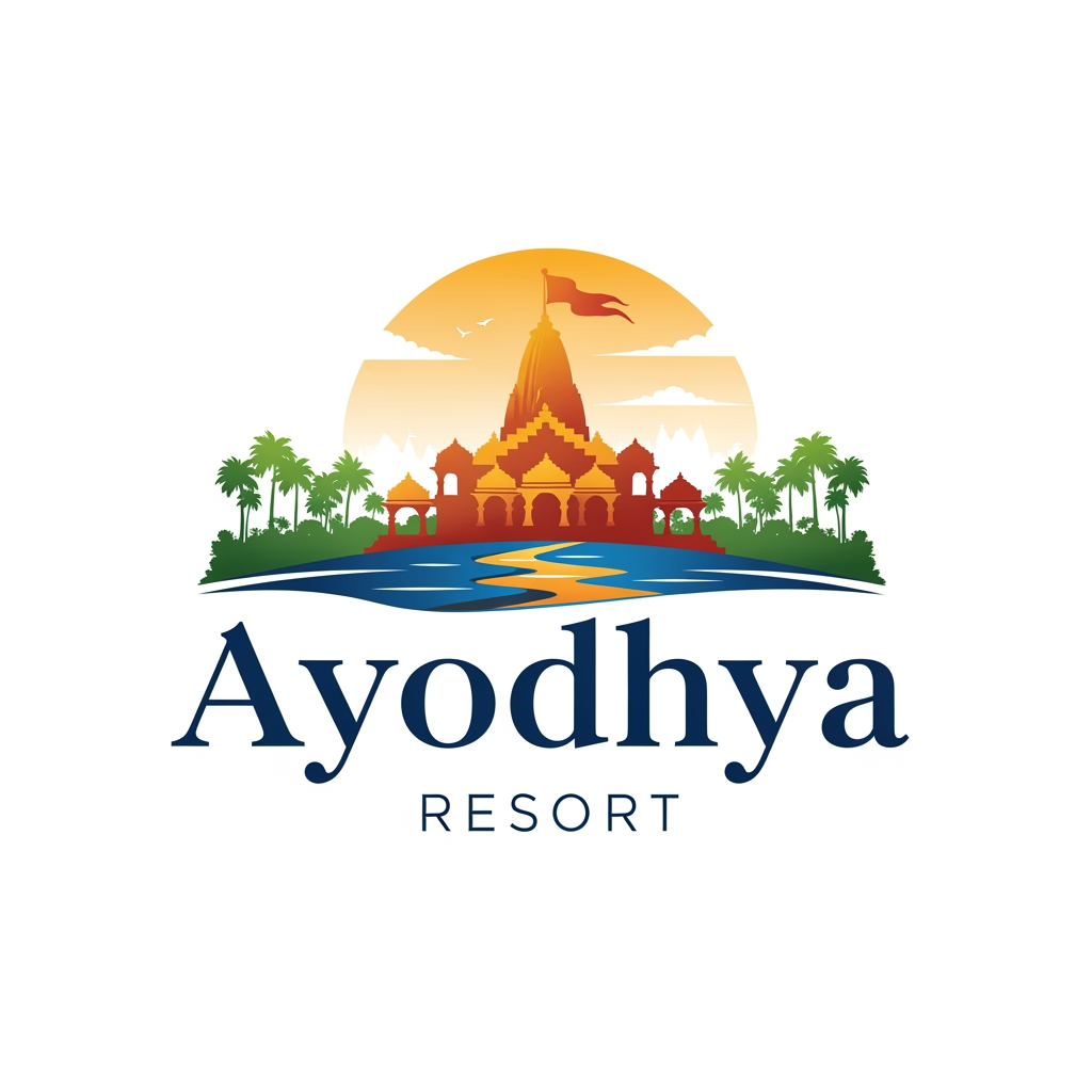 AI Design for a logo for "Ayodhya resort"