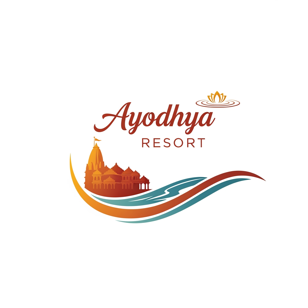 AI Design for a logo for "Ayodhya resort"