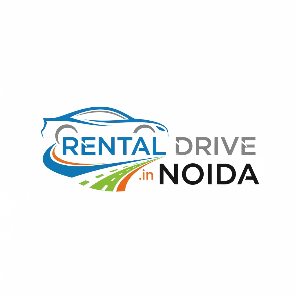 AI Design for please create a logo for my car rental website for self drive my domain is rentaldrivenoida.in