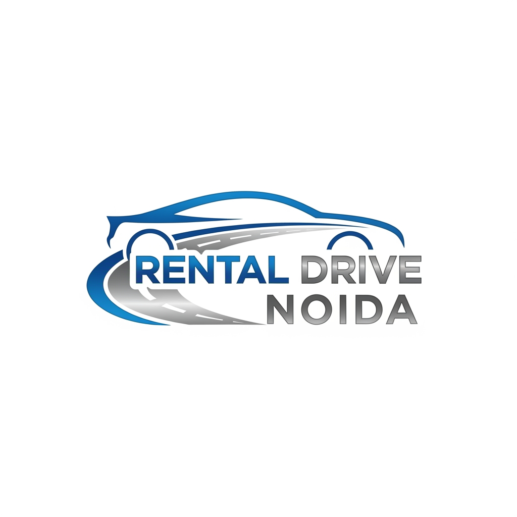 AI Design for please create a logo for my car rental website for self drive my domain is rentaldrivenoida.in