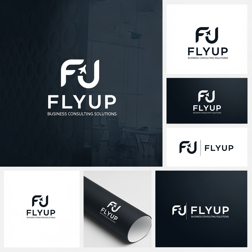 AI Design for Design a world-class premium logo for:
FLYUP BUSINESS CONSULTING SOLUTIONS
The logo should feel like it belongs alongside elite consulting firms such as McKinsey, Bain, BCG, Deloitte, Kearney, and Accenture.
Brand Attributes:
* Executive
* Intelligent
* Strategic
* Sophisticated
* Premium
* Trustworthy
* Corporate
* Global
* Innovative
* High-value
Logo Concept:
Create a unique abstract symbol using the letters F and U.
The symbol should represent:
* Strategic direction
* Business transformation
* Leadership
* Progress
* Excellence
* Forward thinking
Design Style:
* Luxury minimalism
* Geometric precision
* Clean line work
* Modern corporate identity
* Timeless design
* High-end consulting aesthetic
Typography:
FLYUP
Use a premium modern sans-serif font.
Subtitle:
BUSINESS CONSULTING SOLUTIONS
Typography should communicate authority, confidence, and professionalism.
Visual Direction:
Think of:
* Premium investment firms
* Fortune 500 consulting firms
* Corporate strategy firms
* Executive advisory brands
Avoid:
* Airplanes
* Cartoon wings
* Generic arrows
* Stock icons
* Startup-style logos
* Overused growth graphs
Color Palette:
Primary:
Midnight Navy (#0F172A)
Secondary:
Royal Indigo (#312E81)
Accent:
Metallic Gold (#D4AF37)
Background:
White
Create:
1. Luxury wordmark
2. Symbol + wordmark
3. Icon-only version
4. Black version
5. White version
6. Corporate letterhead version
7. Website header version
8. LinkedIn profile version
The logo should feel like a multi-million-dollar consulting brand and instantly communicate:
"Strategic Intelligence. Business Transformation. Executive Excellence."