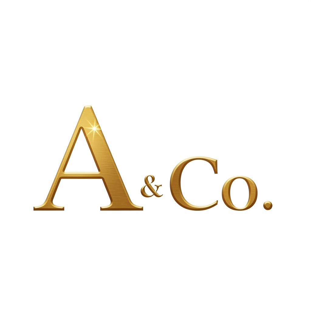 AI Design for give me a brand premium golden logo of my company ashik and co but ashik and that co didnt want full name (dont want Ashik full instead i want name A only )