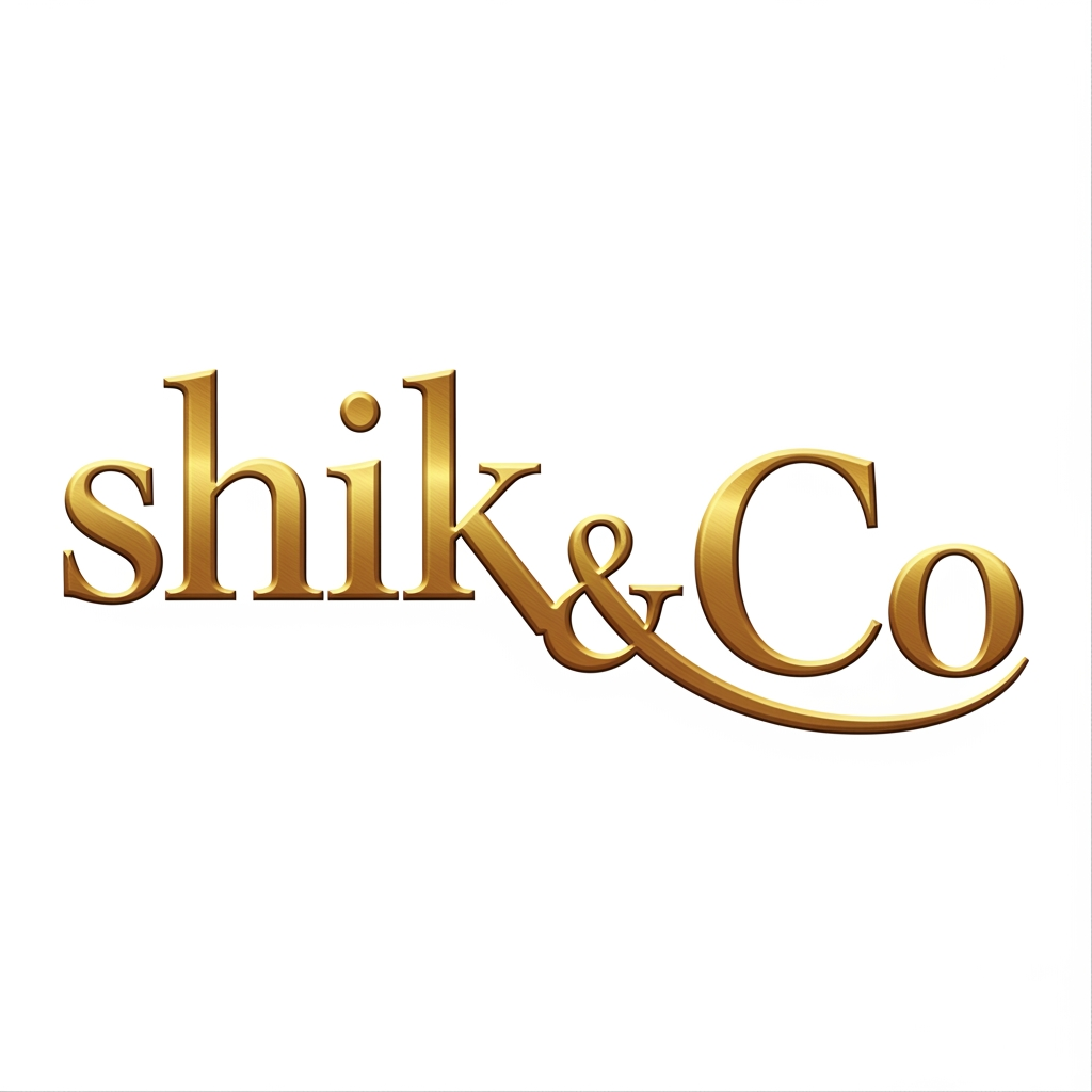 AI Design for give me a brand premium golden logo of my company ashik and co but ashik and that co didnt want full name (dont want Ashik full name A )