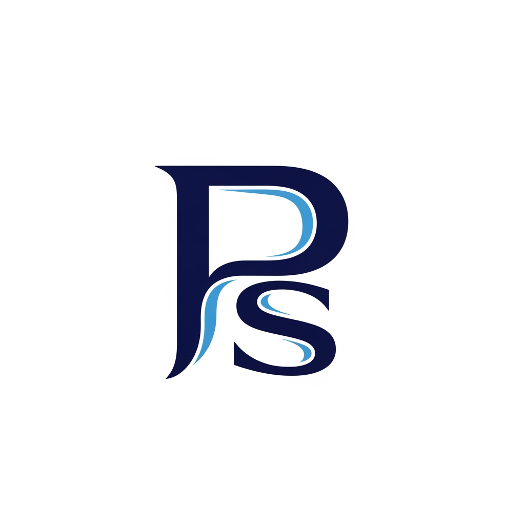AI Design for create a logo with the elphabet p and s