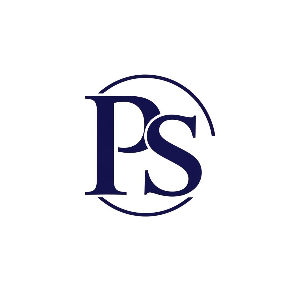 AI Design for create a logo with the elphabet p and s