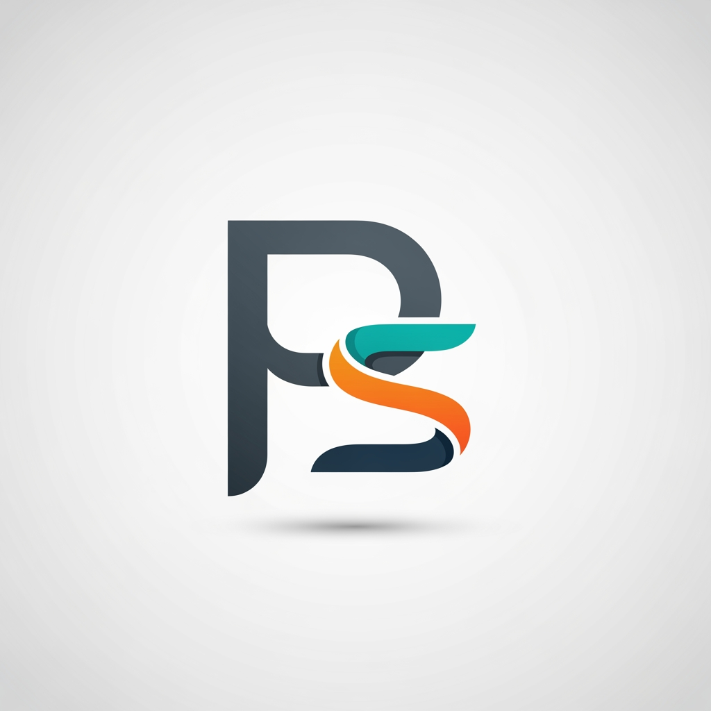 AI Design for create a logo with the elphabet p and s