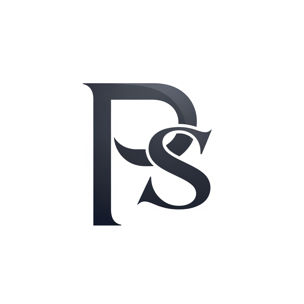AI Design for create a logo with the elphabet p and s