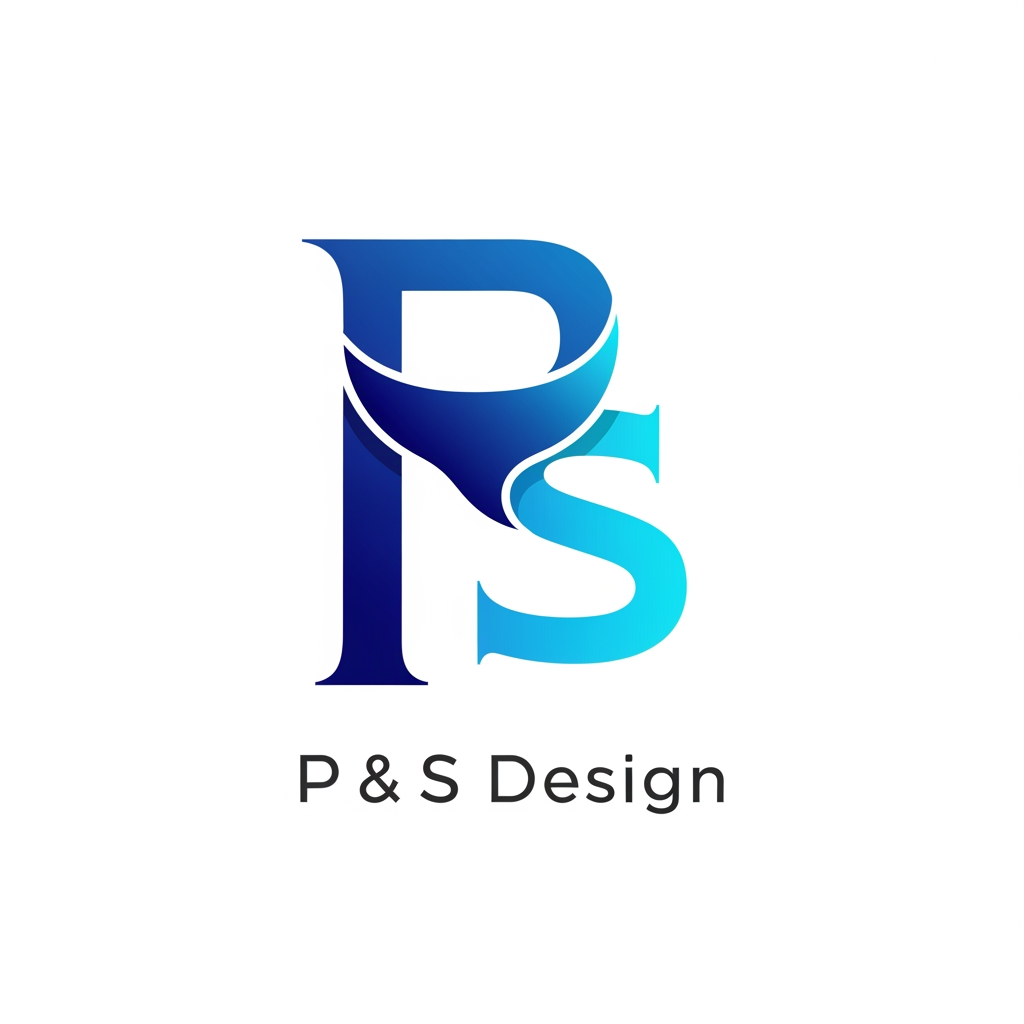 AI Design for create a logo with the elphabet p and s