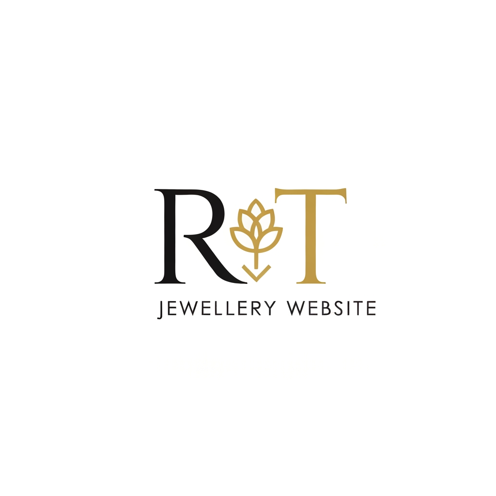 AI Design for RT text combaien logo jewellery website logo