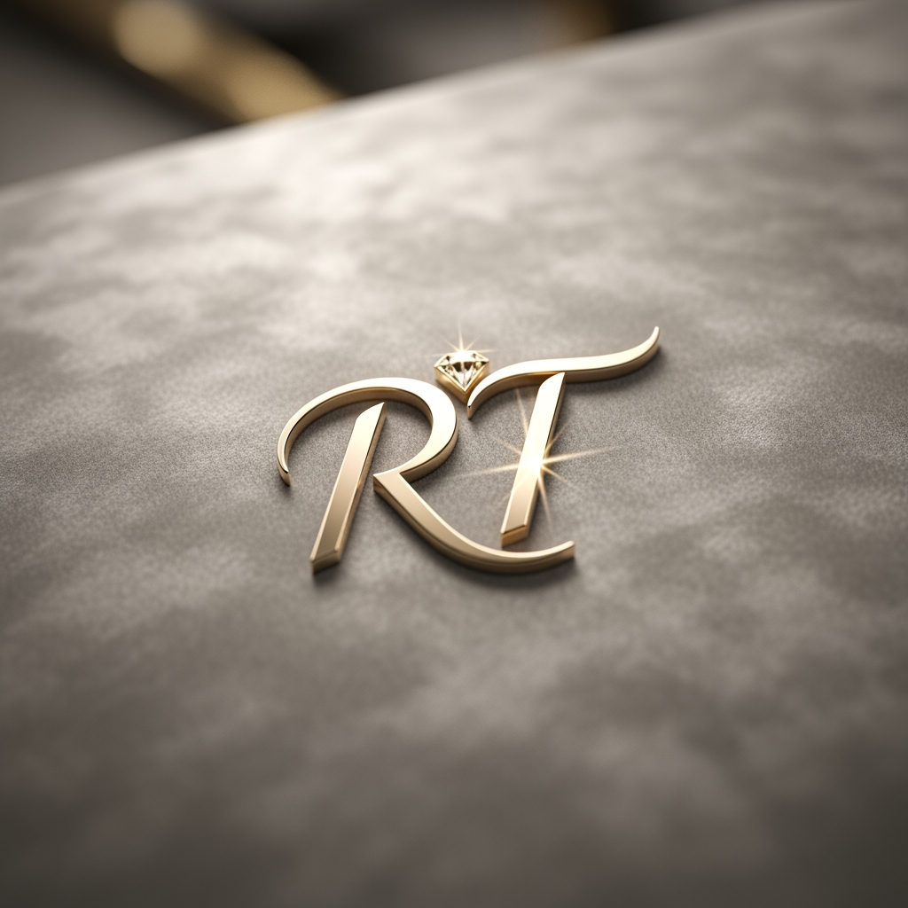AI Design for RT text logo jewellery logo