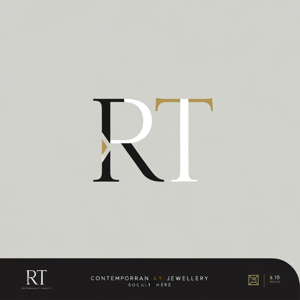 AI Design for RT text combaien logo jewellery website logo