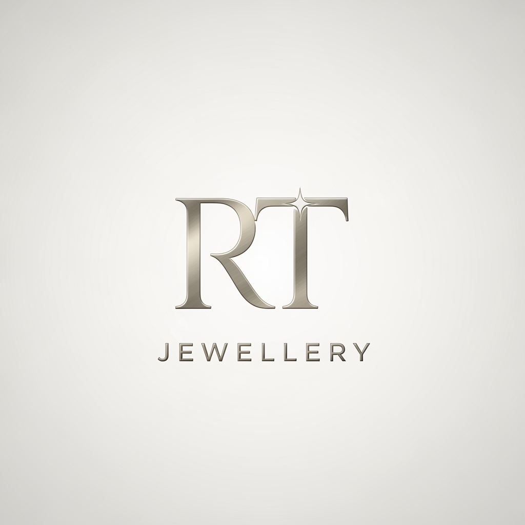 AI Design for RT text logo jewellery website logo