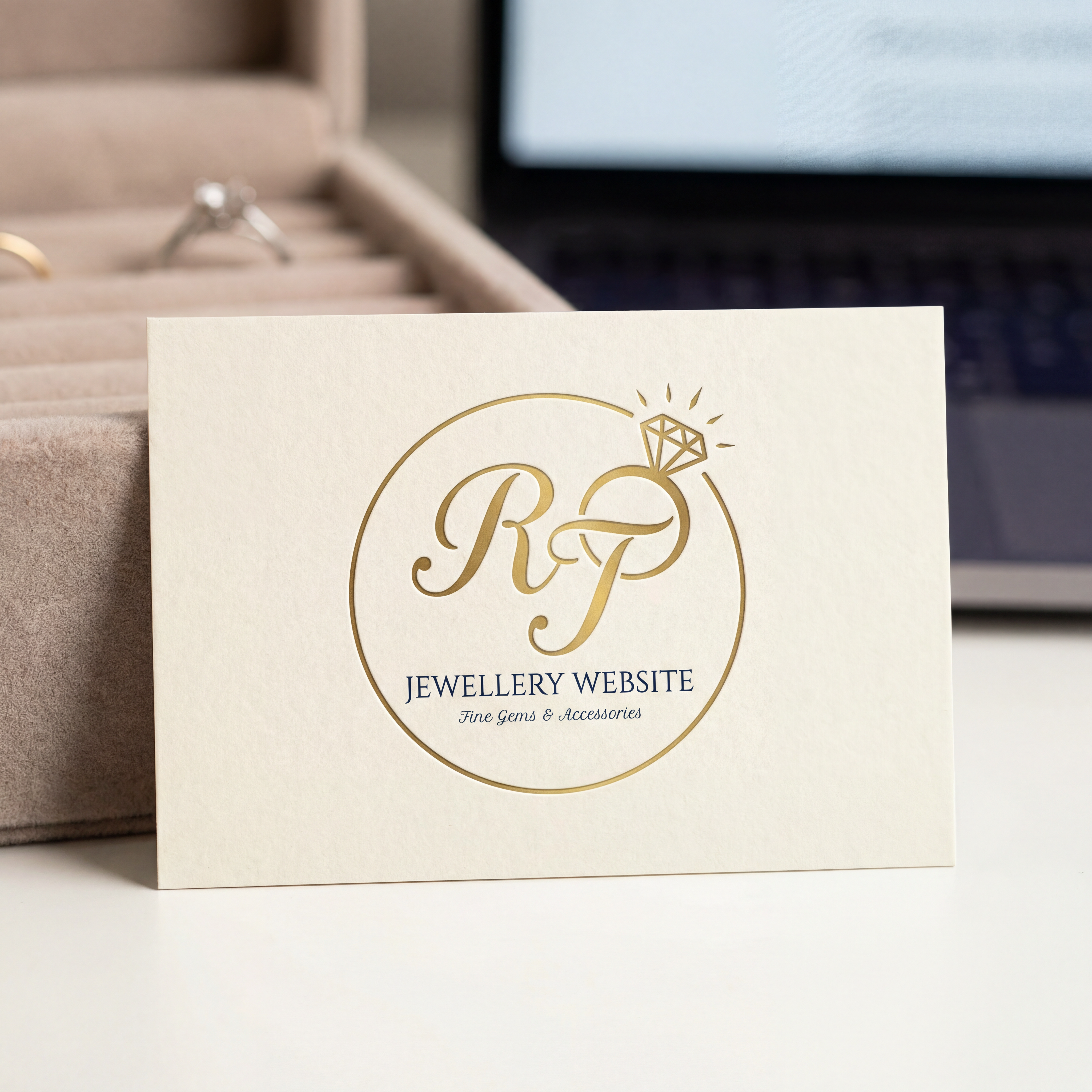 AI Design for RT text combaien logo jewellery website logo