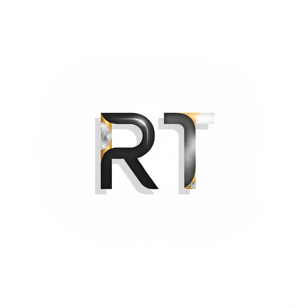 AI Design for RT text combaien logo jewellery website logo