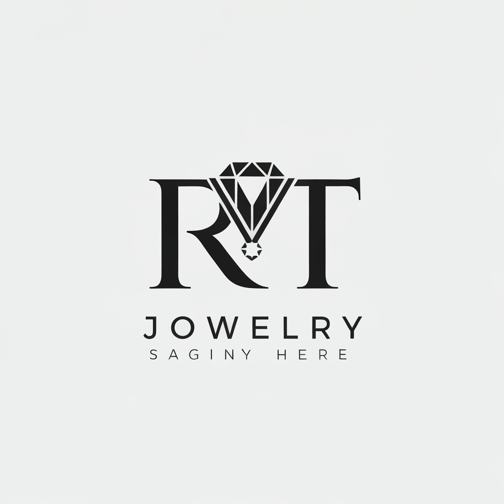 AI Design for RT text combaien logo jewellery website logo