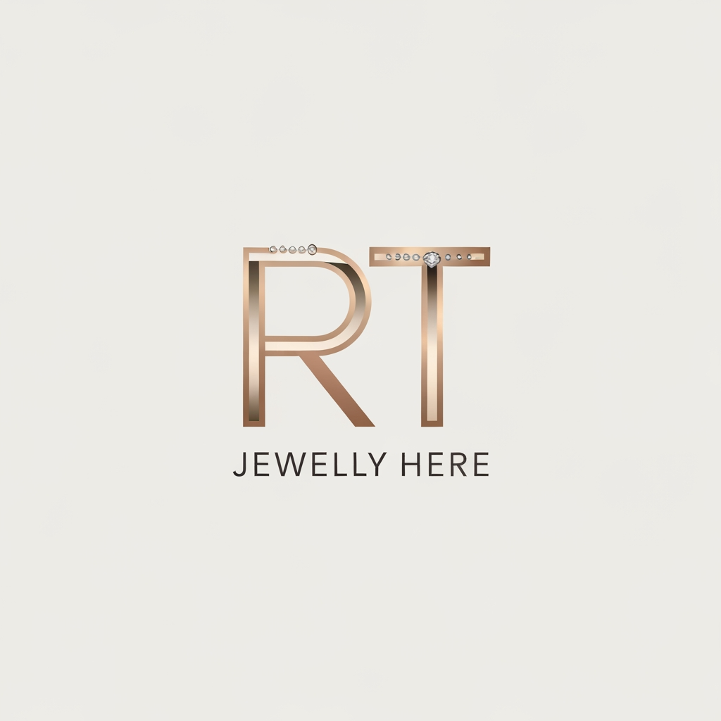 AI Design for RT text combaien logo jewellery website logo