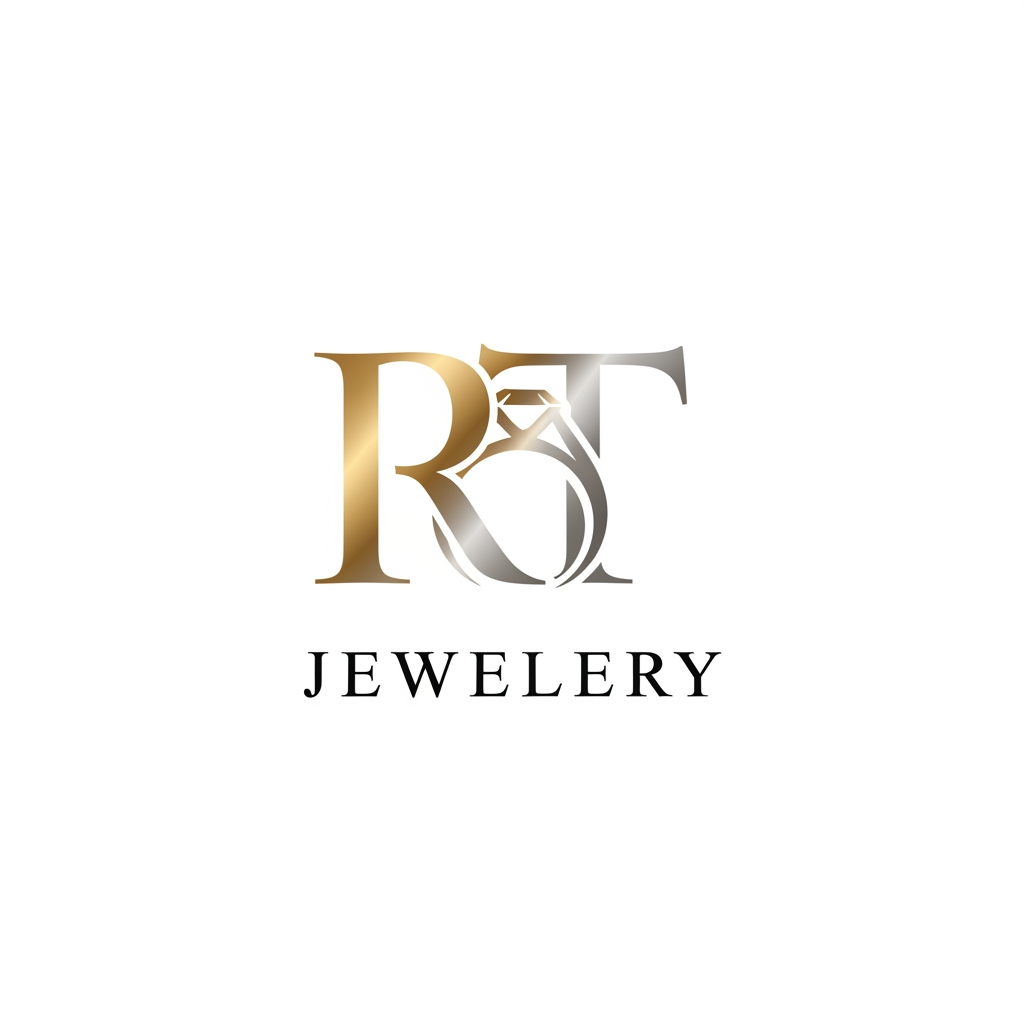 AI Design for RT text combaien logo jewellery website logo