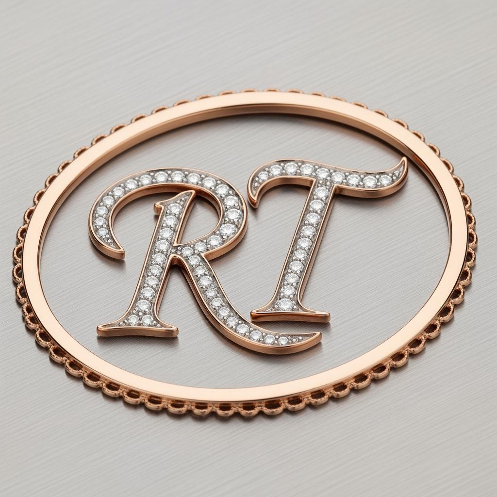 AI Design for RT text logo jewellery logo