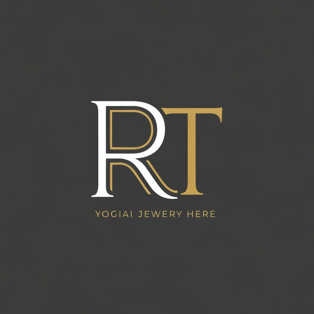 AI Design for RT text combaien logo jewellery website logo