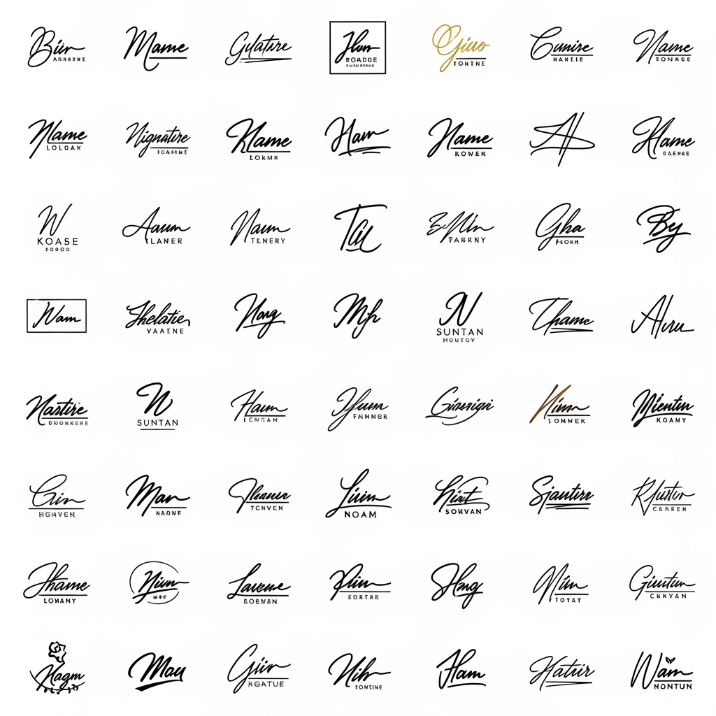 AI Design for বিপ্লব, pls make signature style logo 100 types