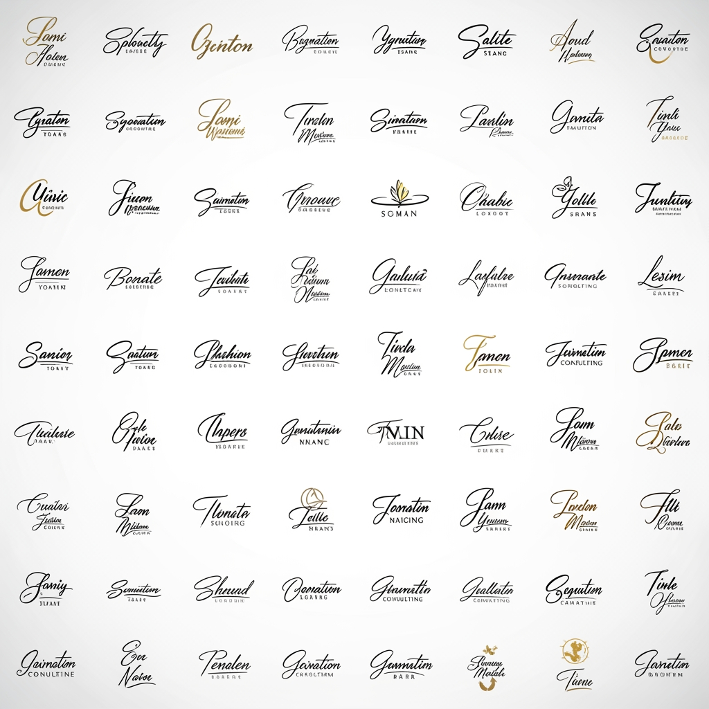AI Design for বিপ্লব, pls make signature style logo 100 types