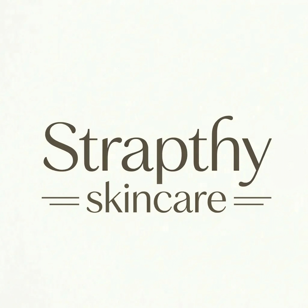 AI Design for add a word  skincare beneath it in some other font probably and add two dots or two elevated lines on the either side of skincare