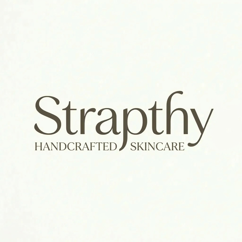 AI Design for can u very minutely add a tagline like handcrafted skinacre