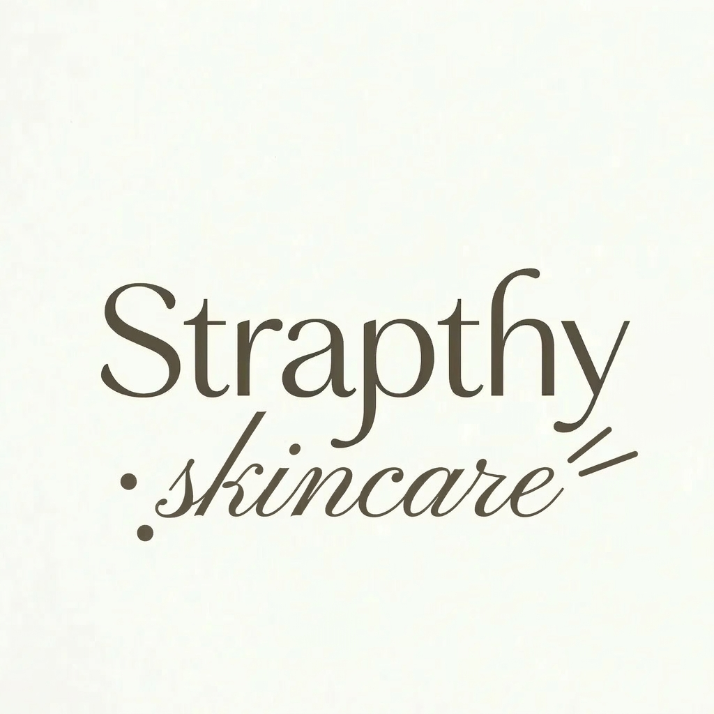 AI Design for add a word  skincare beneath it in some other font probably and add two dots or two elevated lines on the either side of skincare