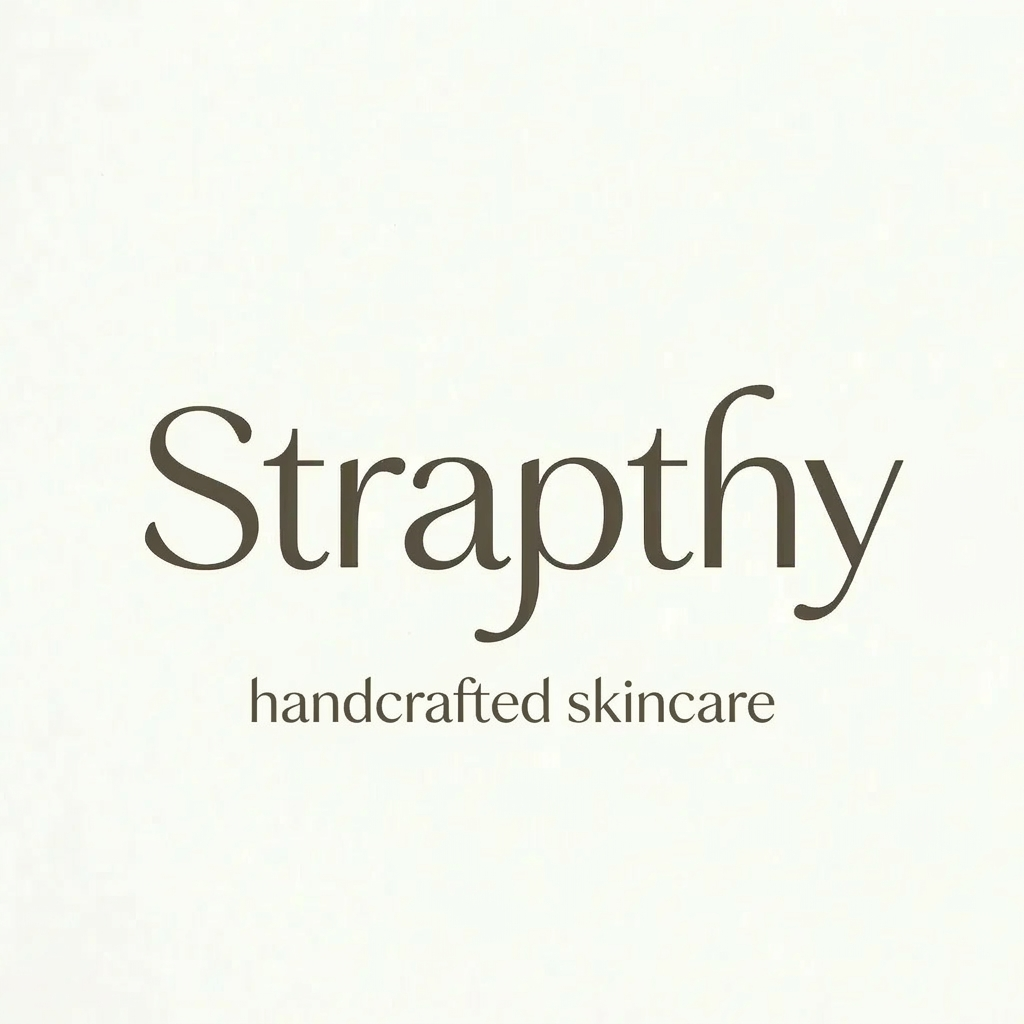 AI Design for can u very minutely add a tagline like handcrafted skinacre