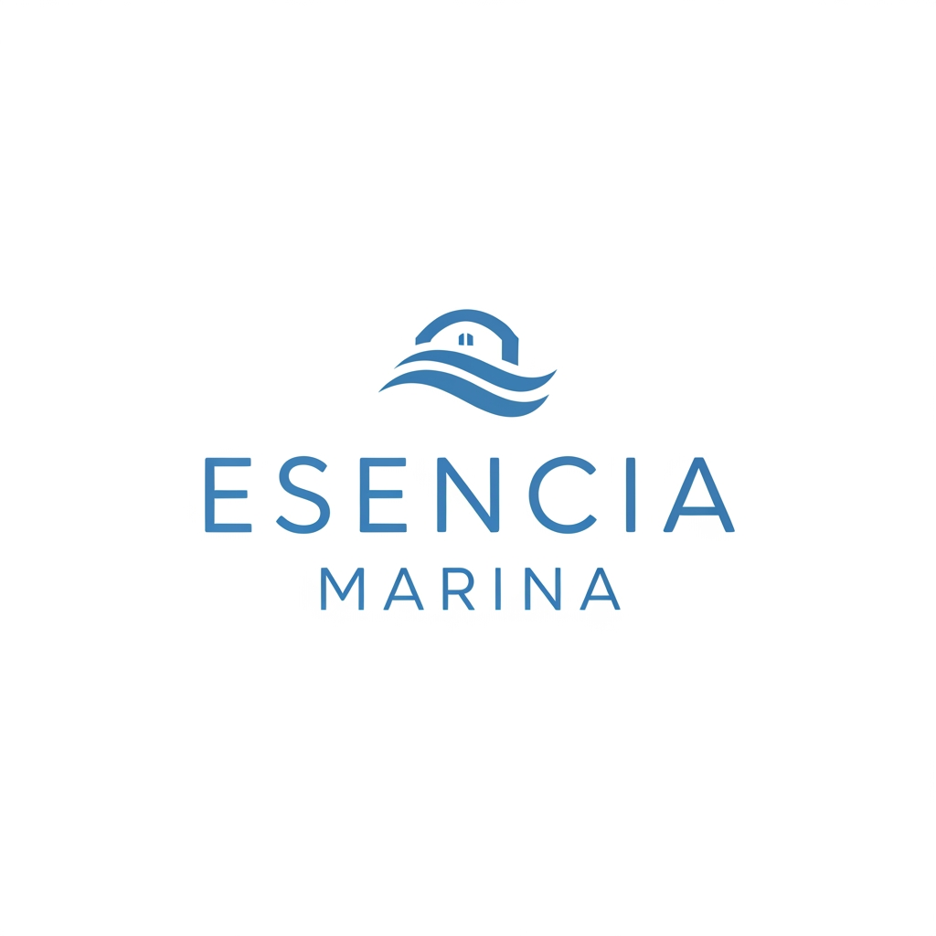 AI Design for can you create a minimalism logo abot aprtments but the name is Esencia Marina
