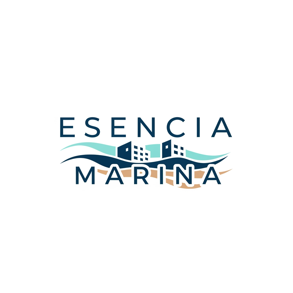 AI Design for can you create a minimalism logo abot aprtments but the name is Esencia Marina