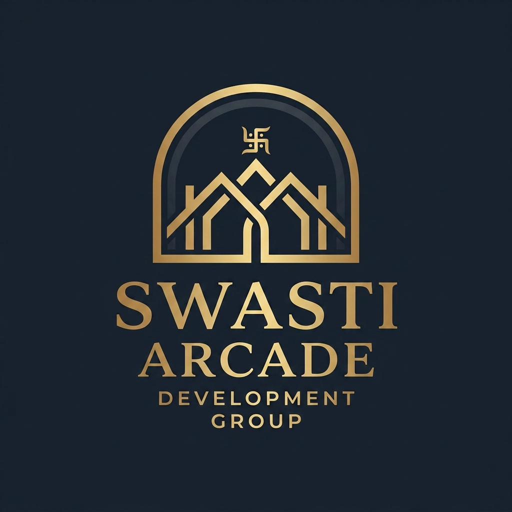 AI Design for dont give a circle around it. and remove the background colour to make it look more elegant. Also in the middle symbol use something that is more inclied towards a good housing and looks like its a real estate developer company