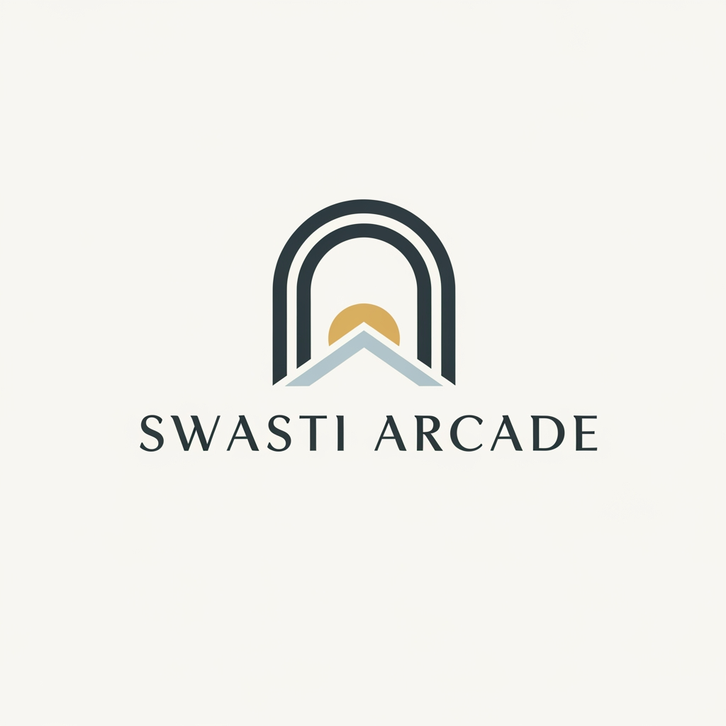 AI Design for I am opening a construction firm on the name of SWASTI ARCADE for new construction and development in real estate development. Give me the best company logo that i can use and make it very professional and very eye catching and elegant and simple