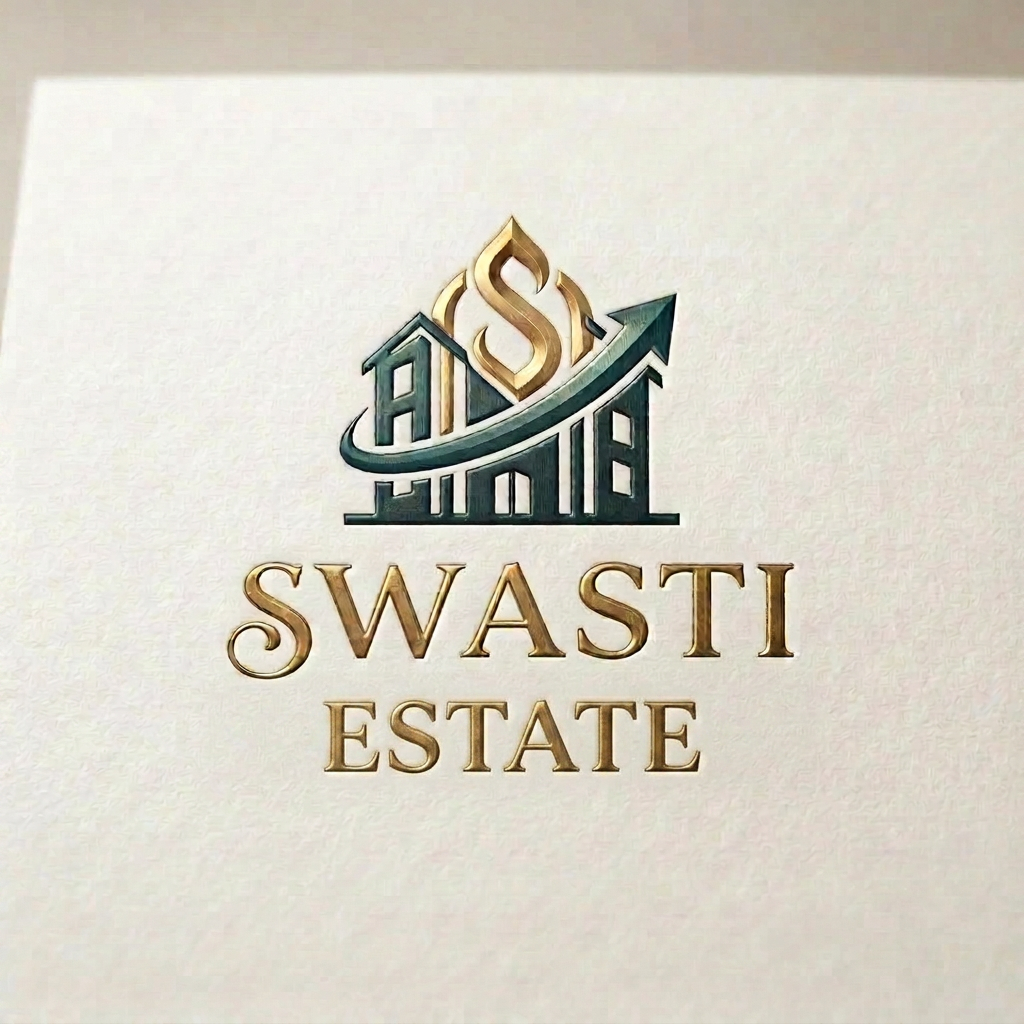 AI Design for keep the logo and everything same. Just Change the INFRASTRUCTURE word to ESTATE
